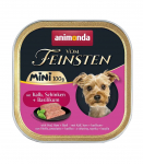 ANIMONDA Vom Feinsten Adult Mini Veal, ham and basil - wet dog food - 100g