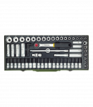 Proxxon Socket and Ratchet Set, 3/8" 65 pc(s)