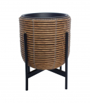 Lillepott WICKER alusega 30x30xH38cm, pruun
