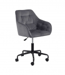T&ouml;&ouml;tool BROOKE 59x58,5xH88,5cm, tumehall samet, 100% pol&uuml;ester, jalg: must metall