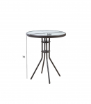 Laud DUBLIN D60xH70cm, tumepruun