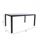 Laud AMALFI 160x90x74cm, hall