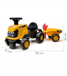 FALK Ride-on JCB Fastrac Tractor with Trailer, Shovel and Rake 1-3 Years
