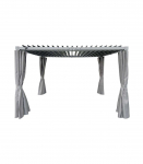 Sidewall Curtain Set for 3x4m Pergola (Full Set &mdash; 4 pcs)