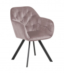 Tool LOLA 57,5x61,5xH81,5cm, p&ouml;&ouml;rlev, materjal: kangas, v&auml;rvus: vanaroosa, jalad: must metall