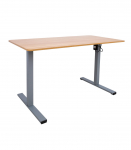 T&ouml;&ouml;laud ERGO OPTIMAL 1-mootoriga 140x70xH71-116cm, hikkoripuu/h&otilde;behall