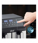 IDEAL Fat-free fryer, double horizontal 9L, 8 functions - including food drying