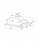 Telescopic hood MAAN Corona Touch Bis 60 635 m3/h, Black