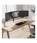 Maclean 3 monitor mount, gas spring, 17"-27", 2-8kg, black, MC-137