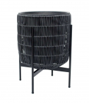 Lillepott WICKER alusega 38x38xH49cm, must