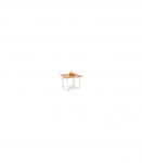 Diivanilaud CROSS tamm kuldne/valge 67/67/50 cm