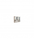Liugustega riidekapp 220 cm TETRIX tamm sonoma/2 peeglit