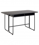 S&ouml;&ouml;gilaud DARLINGTON 140x40/80xH77cm, must, melamiin, teras