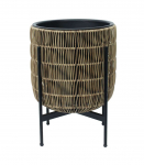 Lillepott WICKER alusega 38x38xH49cm, helepruun