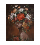 &Otilde;limaal 90x120cm, naine lilledega