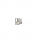 Liugustega riidekapp 220 cm TETRIX valge/2 peeglit