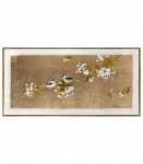 Maal raamiga 60x120cm, lind kuldsel