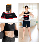 SET HULA HOOP MAGNETIC GREEN HHM15 WITH WEIGHT + COUNTER HMS + WAIST SUPPORT BR163 RED