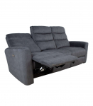Diivan GASTON 3-kohaline elektriline recliner 206x85xH104cm, hall samet