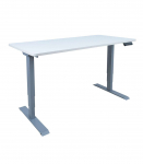 T&ouml;&ouml;laud ERGO 2-mootoriga 140x70xH60-125cm, valge/h&otilde;behall