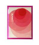 Seinapilt WALLY 60x80cm, roosa ring, akr&uuml;&uuml;l