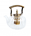 Teekann MANON 1.2L s&otilde;elaga, kaarsang, kuldne