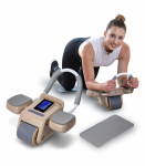 KA08 pruun ABS automaatne k&otilde;hulihaste treeningratas LCD-ekraaniga ja laadimisega (HMS)