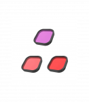 Lens waterproof filter set Telesin for GoPro Hero 9 / Hero 10 / Hero 11 / Hero 12 (GP-FLT-904)