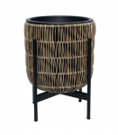 Lillepott WICKER alusega 30x30xH38cm, helepruun