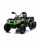 Battery-Operated Quad ATV 6 Wheels With Trailer JC606 24V 4x4 Green