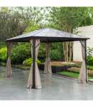 Varikatus ZURICH 3x4xH2,63m, pruun, alumiinium, pol&uuml;karbonaatkatus