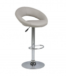 Baaritool PLUMP 56x50xH100cm, iste ja seljatugi: kunstnahk, v&auml;rvus: taupe, jalg: kroomitud