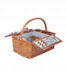 Piknikukorv GINO 4-le 46x33xH22/40cm, sangaga