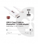 CABLE USB-C TO DP 1.2M/M/M CAC-1517 CLUB3D