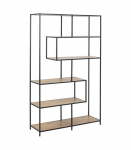 Riiul SEAFORD 114x35xH185cm, tamm, m&ouml;&ouml;bliplaat, metall