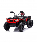Battery-Operated Quad ATV 6 Wheels With Trailer JC606 24V 4x4 Red