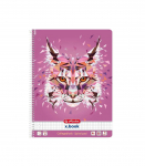 Herlitz spiraalkaustik, A4/80 ruuduline Wild Animals / Ilves