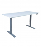 T&ouml;&ouml;laud ERGO 2-mootoriga 160x80xH60-125cm, hallikasvalge/h&otilde;behall