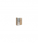 Liugustega riidekapp 153 cm TETRIX tamm wotan/peegel