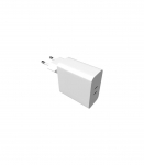 Fixed Dual USB-C Mains Charger, PD support, 65W