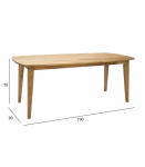 S&ouml;&ouml;gilaud RETRO 190x90xH75cm, tamm