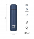 NC3803 TOURIST THERMOS FLASK 500 ML BLUE NILS CAMP