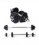 Hantlite- ja t&otilde;stekangikomplekt TUNTURI Barbell/Dumbbell Set 20kg, iron