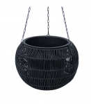 Lilleampel WICKER D32xH22cm, must