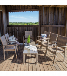 Abilaud WICKER 50x50xH45cm, cappuccino