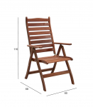 Tool BORDEAUX 60x68xH110cm, meranti