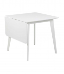 S&ouml;&ouml;gilaud ROXBY, 80/120x80xH76cm, valge, pikendatav, lauaplaat: valgeks v&auml;rvitud MDF, jalad: kummipuu