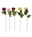 Kunstlill FLOWERLY H74cm, kr&uuml;santeem, mix