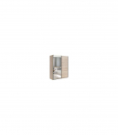 Liugustega riidekapp 153 cm TETRIX tamm sonoma/peegel