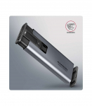 AXAGON External USB-C 10Gbps metal box with info display for M.2 NVMe and SATA SSD EEM2-SD2